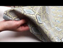 Peau de cuir de chèvre imitation reptile JAUNE - BLANC L29