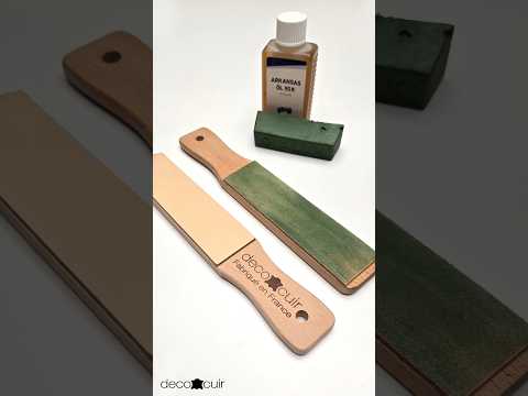Leather STROP for sharpening tools - Ergonomic handle - 6.5x30cm - Deco Leather