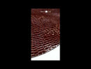 Peau de cuir de veau verni imitation croco - MARRON ACAJOU Q87