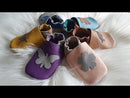 DIY Kit Baby Leather Booties with Bear - BROWN