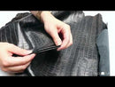 Peau de cuir de chèvre imitation croco - NOIR BRONZE L11