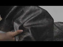 Peau de cuir de chèvre fantaisie - Noir argenté Q77 - Deco cuir