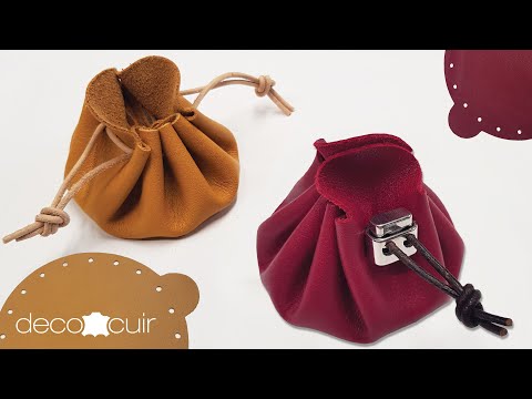 Découpe pour bourse en croute de cuir velours - CHOCOLAT R74