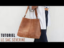 DIY-Kit - Wildlederimitat-Tasche Séverine DOLCE zum Nähen mit der Maschine - KHAKI