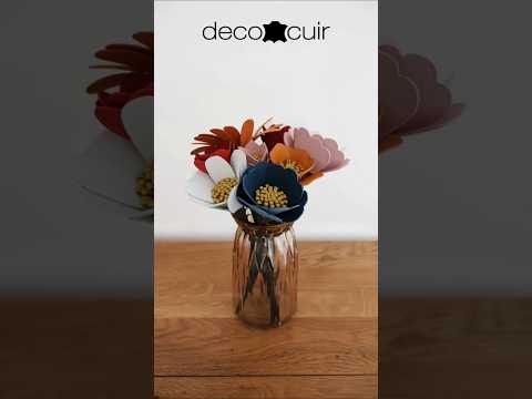 DIY fleurs en cuir
