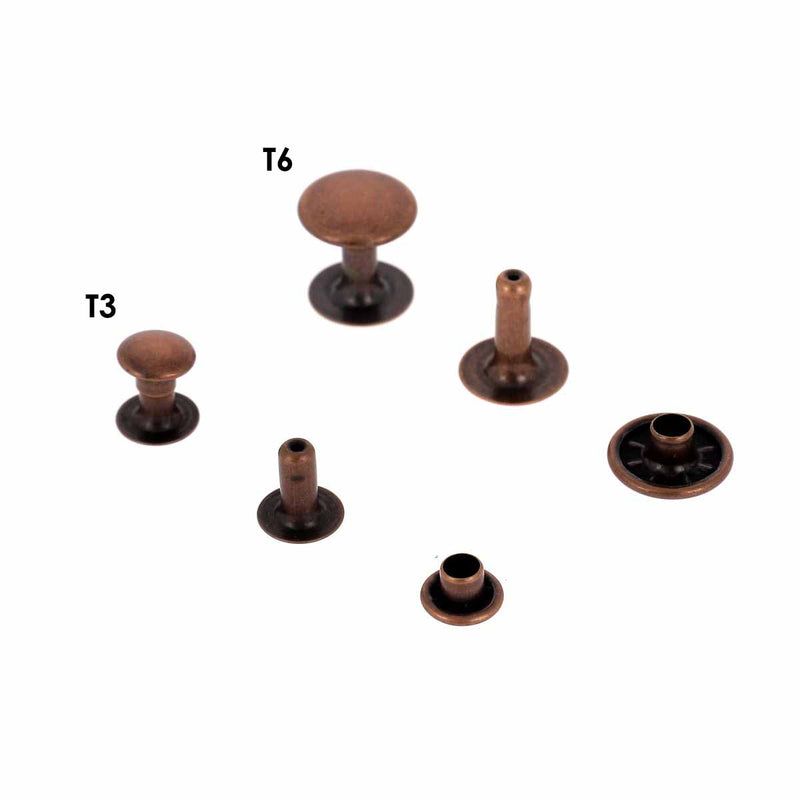 Rivets simple calotte - Accessoire facile à poser pour pour assemblage du cuir