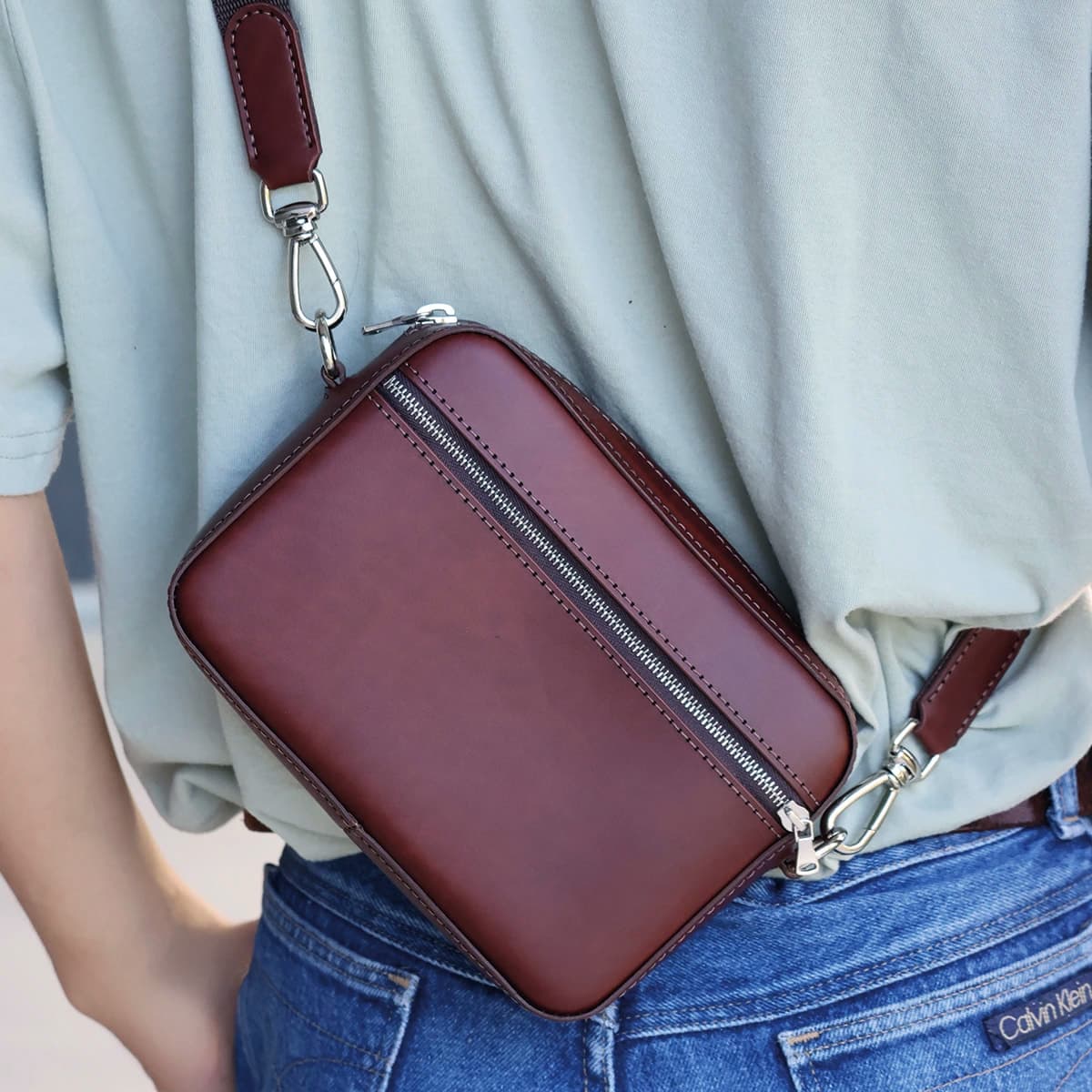 sacoche en cuir le nomade Deco Cuir