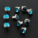 Lot de rivets strass - BLEU TURQUOISE - Deco Cuir