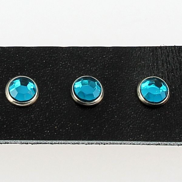 Set of rhinestone rivets - BLUE TURQUOISE