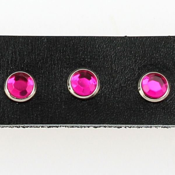 Set of rhinestone rivets - FUCHSIA PINK