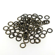 Lot de 100 rondelles en laiton vieillie pour œillets à rouler, diamètre 5 mm, accessoires pour bricolage et couture Deco Cuir