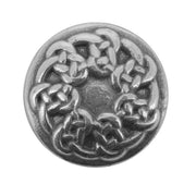Concho à visser ROSACE CELTIQUE de 25mm en argent vieilli, accessoire en métal pour décoration ou artisanat.