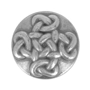 Concho à visser Croix Celtique de 25mm en argent vieilli, accessoire décoratif de style celtique par la marque Ivan.