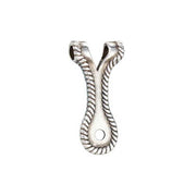Embout à lacer pour concho à visser de marque Ivan, finition argent vieilli, accessoire de maroquinerie avec visser.