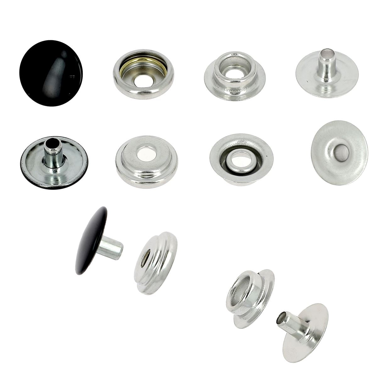 Lot de Boutons pression FORT - LINE 24 : 15mm - Deco Cuir