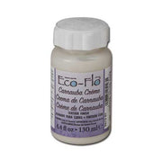 Crème à la cire de Carnauba Eco Flo pour l’entretien du cuir, en pot de 130 ml, avec applicateur en cuir naturel.