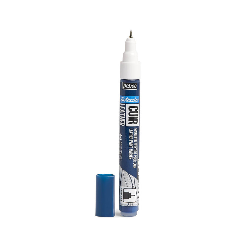 Marqueur peinture pour cuir Setacolor - Bleu ultramarin - Pébéo 295666