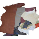 Chutes de cuir d'agneau de 500 g de la marque Deco Cuir, couleurs diverses, pour couture ou artisanat.