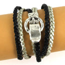 Lacet en cuir pigmenté Plat tressé - Largeur 5mm - Deco Cuir