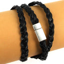 Lacet en cuir pigmenté Plat tressé - Largeur 6mm - Deco Cuir