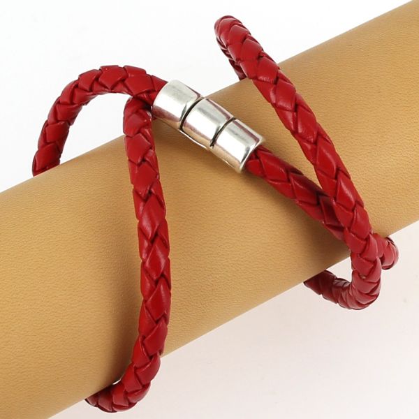 Lacet en cuir pigmenté Rond tressé - Diamètre 5mm - Deco Cuir