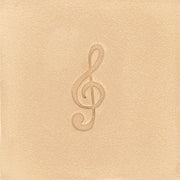 Matoir en bois Tandy Leather avec manche, clé de sol gravée, outil pour cuir, référence 66568, design précis et robuste.