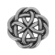 Concho à visser rond de 30mm de style celtique en argent vieilli, accessoire décoratif de la marque Ivan.