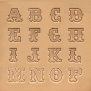 Lettres de l'alphabet en cuir de 1,91 cm, jeu de 26 pièces, outil ART DU CUIR de Tandy Leather, pour personnalisation.