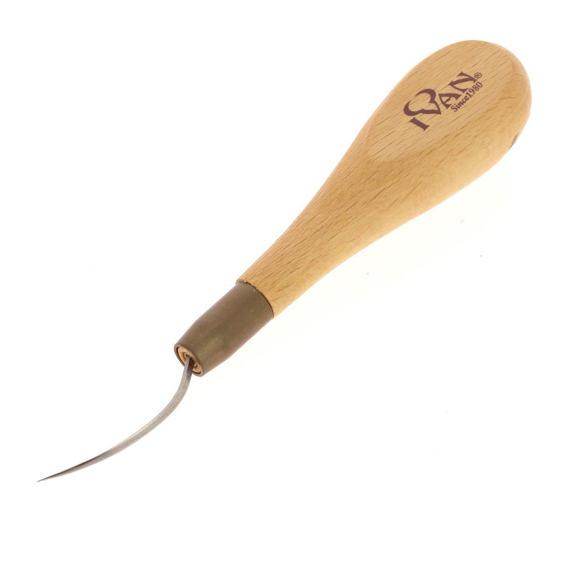 Alêne De Couture 4 En 1 – Poinçon Cuir Avec Manche Bois Ergonomique, 4 Têtes Interchangeables Pour Maroquinerie