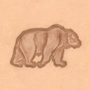 Outil Matoir 3D Tandy Leather en forme d'ours pour la sculpture et la gravure sur cuir, finition précise et détaillée.