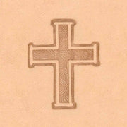 Outil Matoir 3D Croix de la marque Tandy Leather, utilisé pour la création de motifs en cuir.