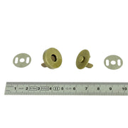Lot de 50 fermoirs magnétiques ronds en laiton vieilli, accessoires pratiques et économiques pour bijoux.