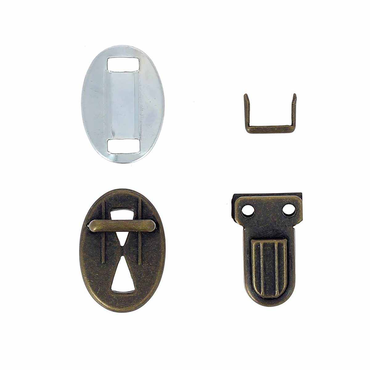 Fermoir à Rabat Doré Grand Format Pour Sac à Main DIY - 4.7x4.7cm - Quincaillerie Maroquinerie, Fermeture Sécurisée