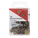 Bouton pression 15 mm laiton vieilli pour cuir