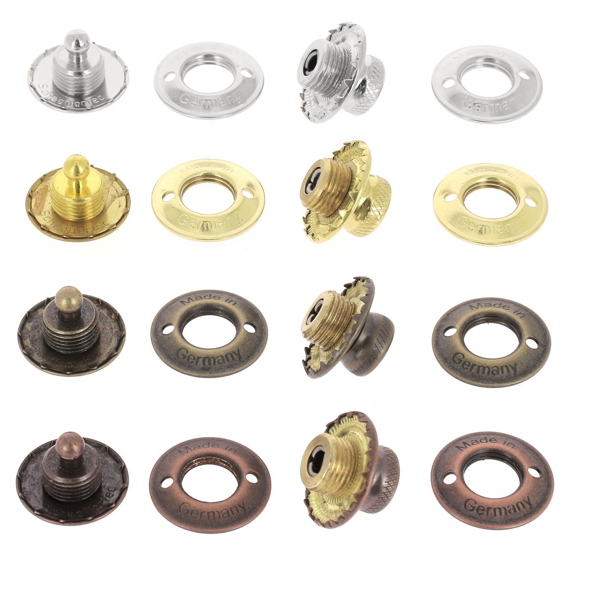 Boutons autobloquants LOXX - Têtes fines et moletées - Made in Europe