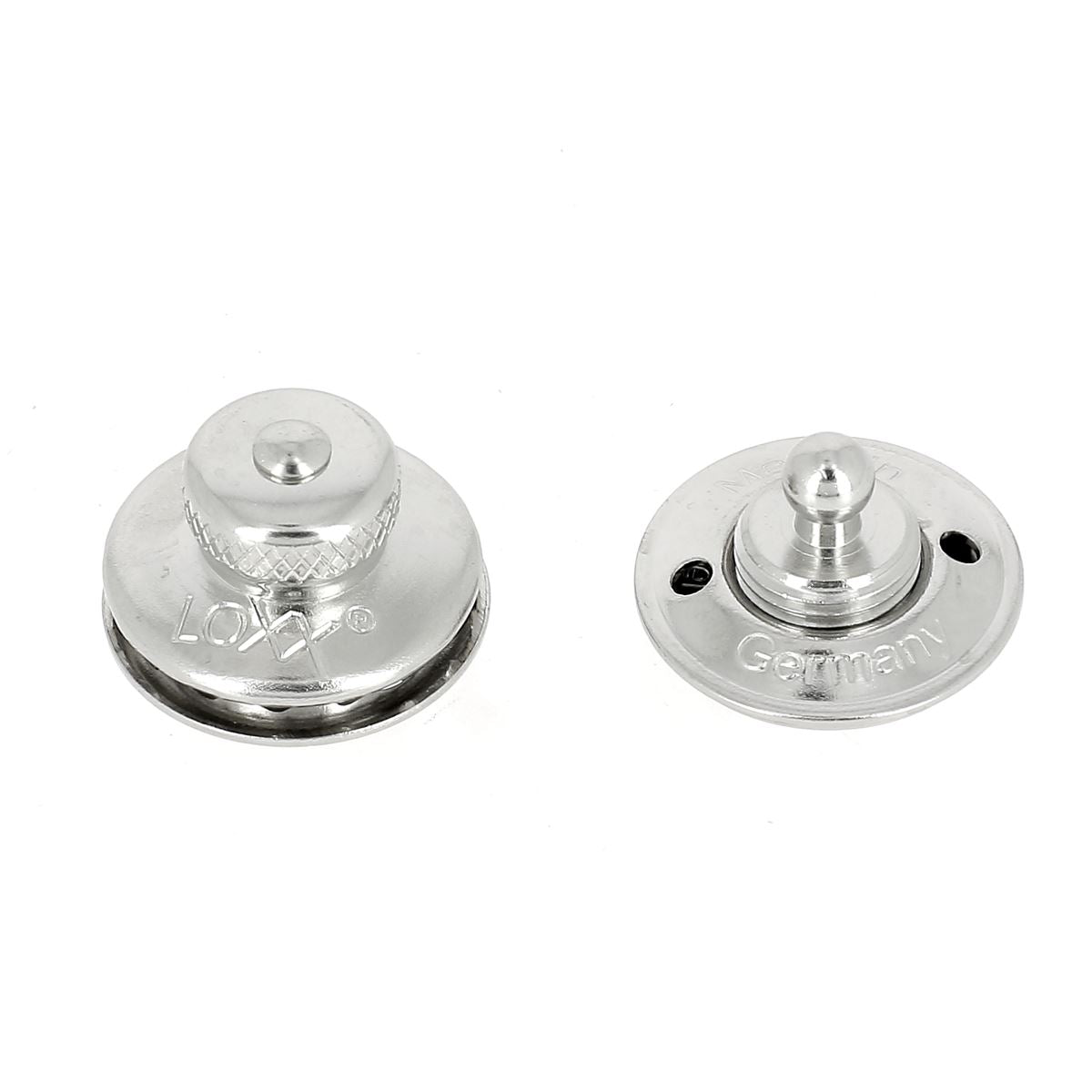 Fermeture autobloquante LOXX - Tête fine et moletée - Nickelé - Fait en Europe / Allemagne