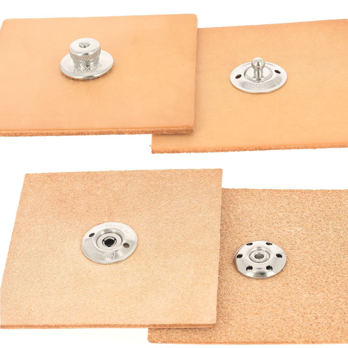 Bouton autobloquant LOXX - Tête fine et moletée - Nickelé - Fait en Allemagne