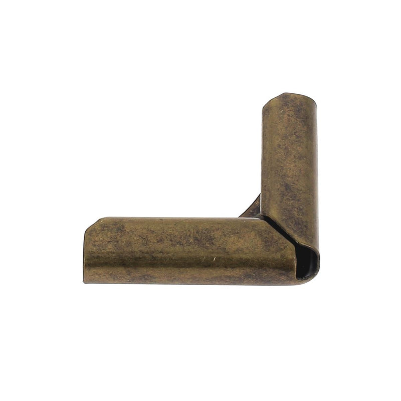 Metal corner for bag - 27 x 27 mm - AGED BRASS