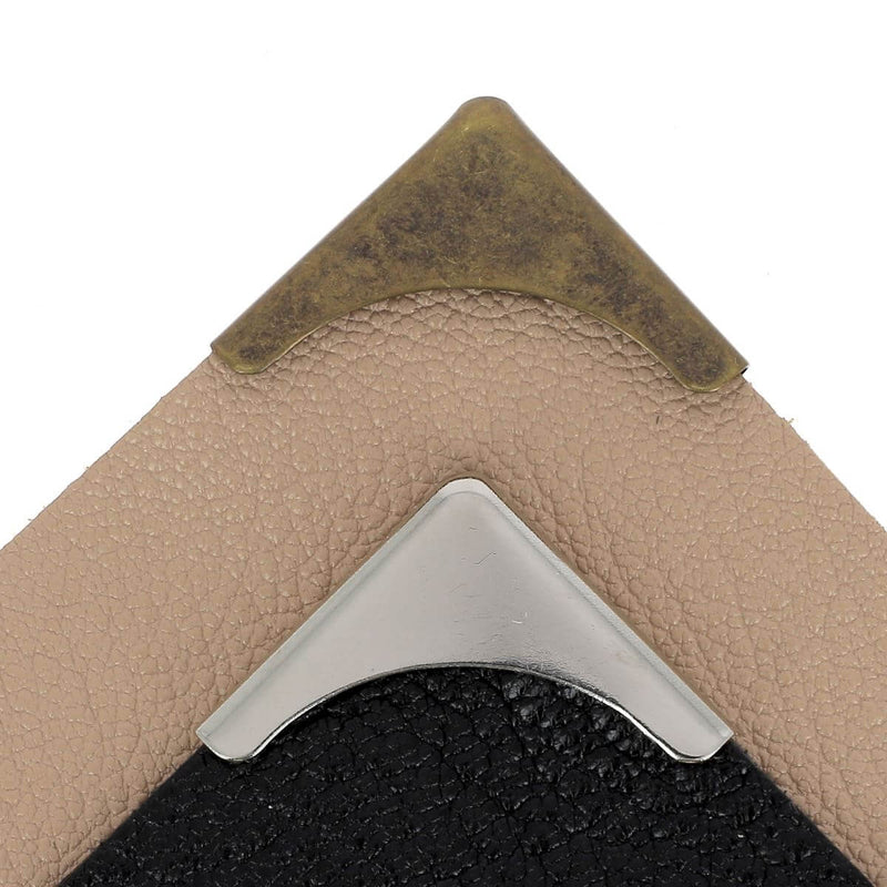 Metal corner for bag - 27 x 27 mm - AGED BRASS