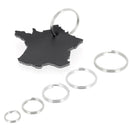 Anneaux porte-clés en acier nickelé