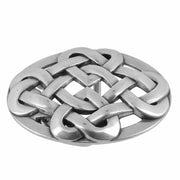 Boucle de ceinturon noeud celtique ODA en argent vieilli, 25 mm, bijou de boucle de ceinturon en style celtique.