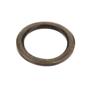 Anneau rond forgé en laiton vieilli de 28mm, bouclerie artisanale faite à la main, finition authentique et robuste.