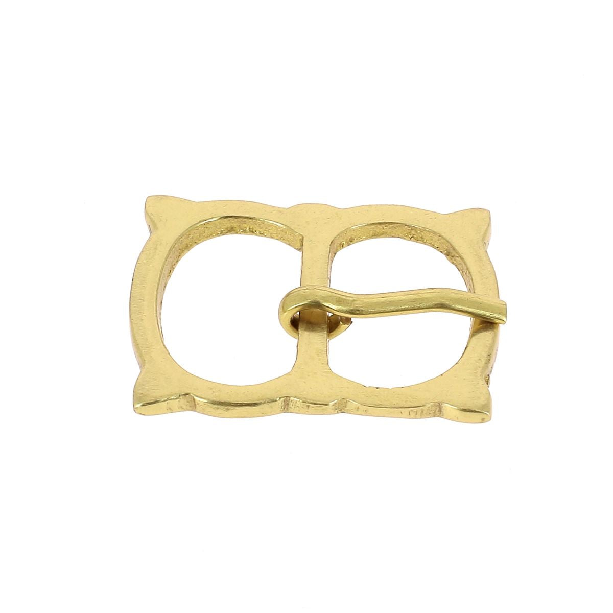 Boucle médiévale en laiton massif pour ceinture en cuir