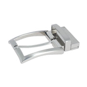 Boucle de ceinture à griffe ROY en nickelé satiné, 40 mm, clou de fixation pour ceinture en cuir ou tissu.