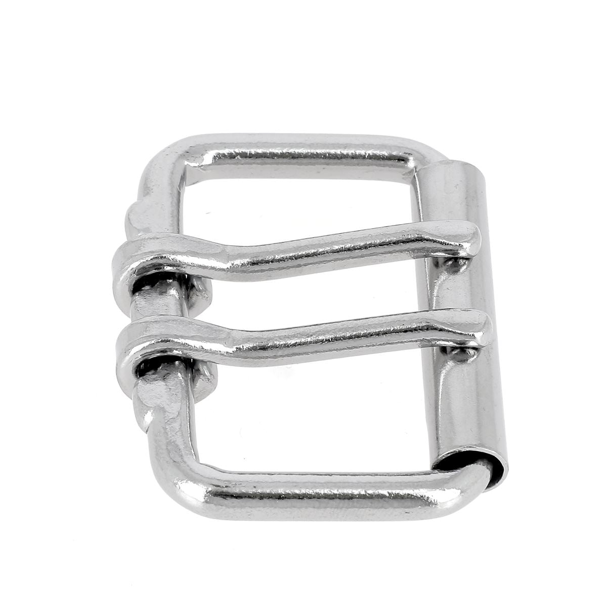 Boucle de ceinture en fil rond avec 2 ardillons et 1 rouleau pour lanière en cuir de 50 mm