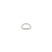 Anneau demi-rond soudé en acier nickelé, 10mm, boucle de fixation pour bijoux ou artisanat.