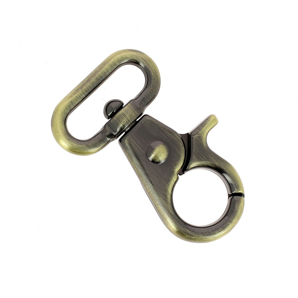 Mousqueton Tournant Nickelé - 60 X 30 Mm - Neuf