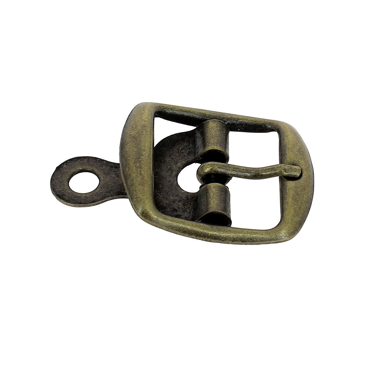 Lot de mini boucles doubles avec chape en acier YVA - LAITON VIEILLI - Deco Cuir