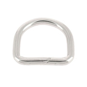 Anneau demi-rond soudé en laiton nickelé, boucle de 35 mm, pour bijoux, fabriqué en Italie.