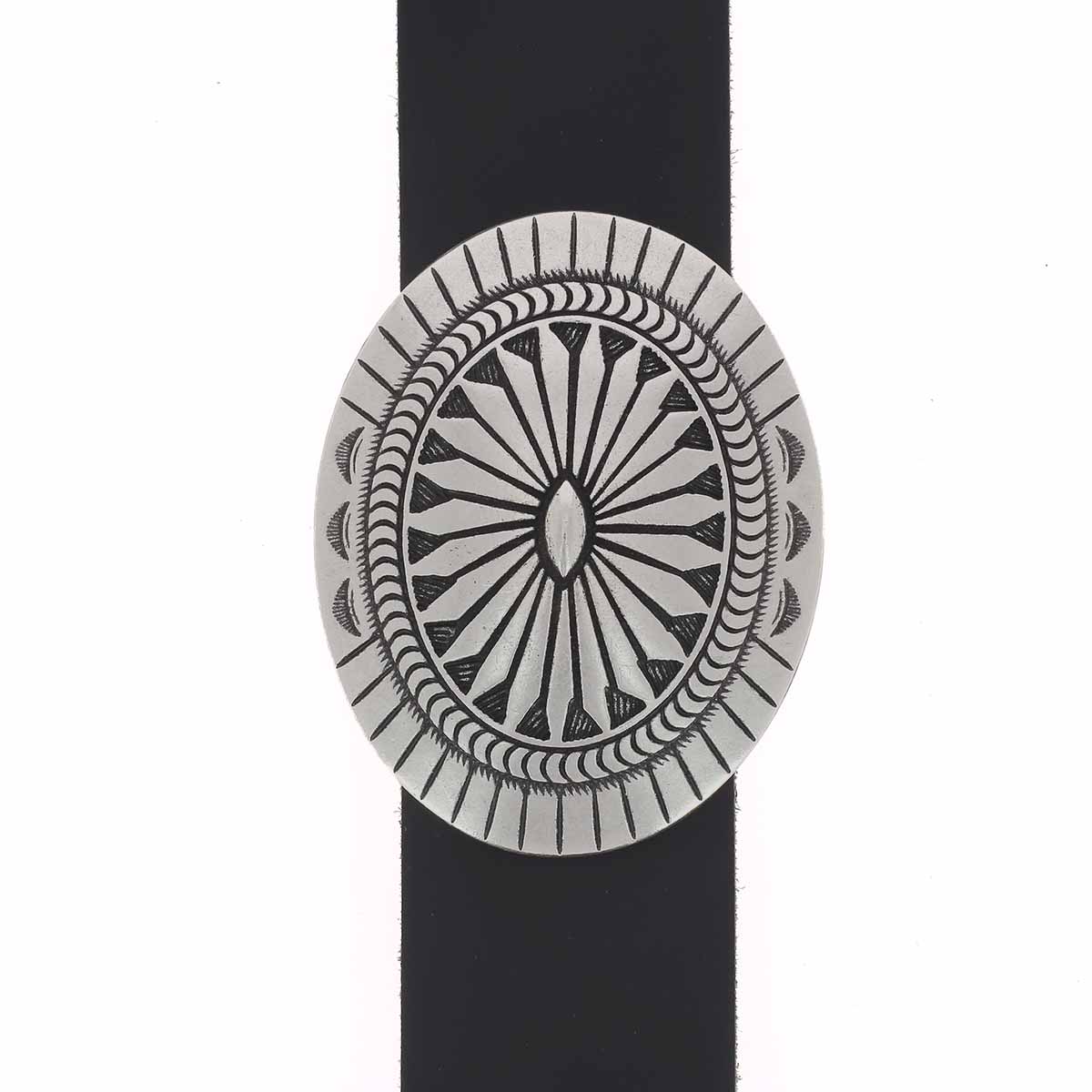 Boucle de ceinturon ovale - UTÉ - ARGENT VIEILLI - 40mm - Deco Cuir